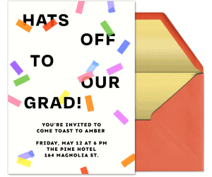 A Colorful Graduation graduation invitation