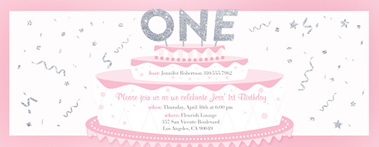 babys first birthday invitation evite baby girl first birthday invitation
