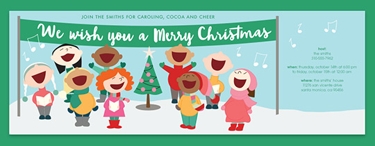 free kids holiday party invitations evite christmas carol invitation wording