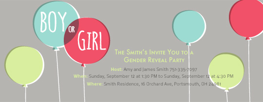 free gender reveal party online invitations evite gender reveal templates