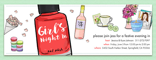 Girls' Night free online invitations