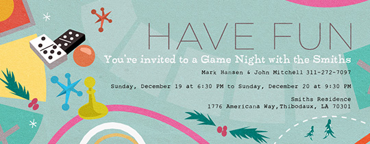 Free Night Invitations Evite Holiday Night Invitation