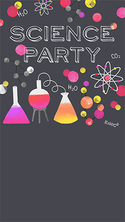 evite mobile science party invitation template