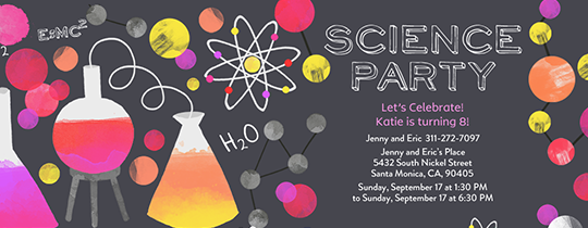 Invitations Free Ecards And Party Planning Ideas From Evite Science Experiment Invitation