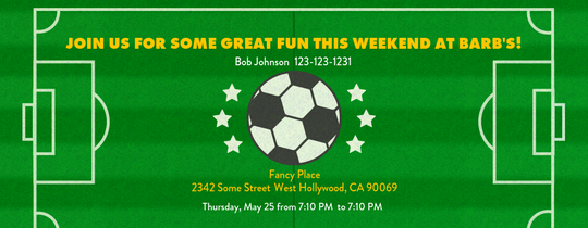 free online soccer invitations evite