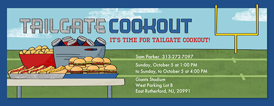 free tailgating party online invitations evite